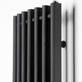 Close up image of top of radiator against white background