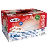 SATCO Plastic Takeaway Containers, 250 x 500ml