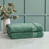 oil blue green bath towel