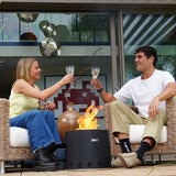 Eco Fuego Steel Fire Pit Bundle + Cover