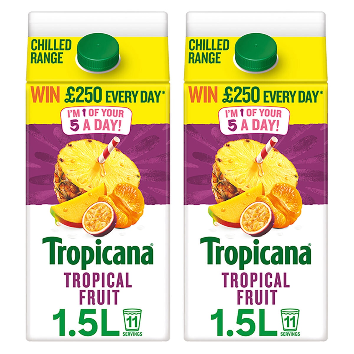 Tropicana Tropical Fruit Juice, 2 x 1.5L