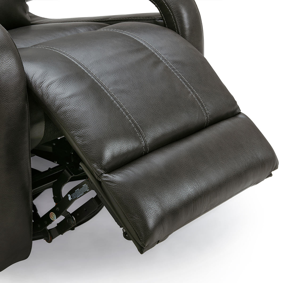 Kuka Grey Leather Power Recliner Chair with Swivel & Glide Costco UK