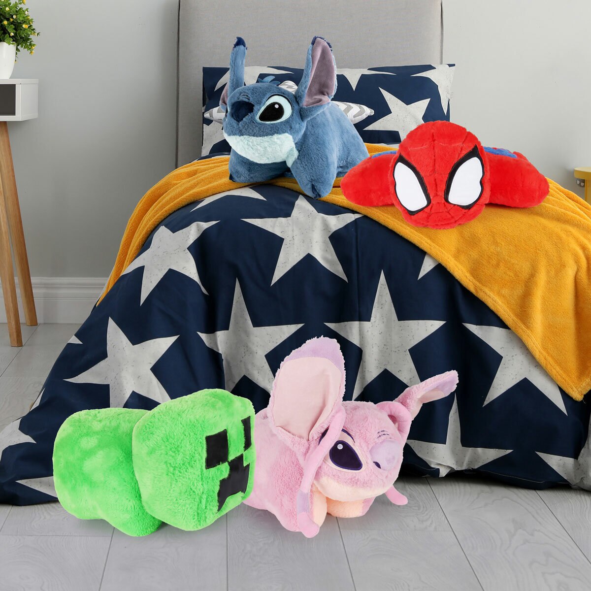 Licensed Character Children's Pillow Play Pal in 4 Characters Licensed Character Children's Pillow Play Pal in 4 Characters