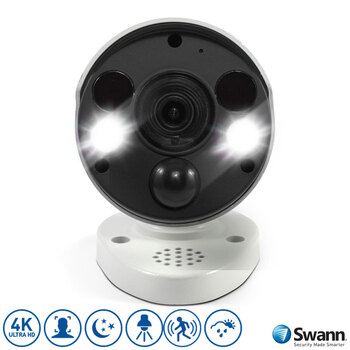 Swann 4K Thermal Sensing Spotlight Bullet IP Security Camera, SWNHD-887MSFB