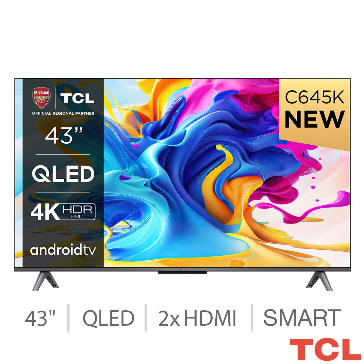 TCL 43C645K 43 Inch QLED 4K Ultra HD Smart TV Costco UK