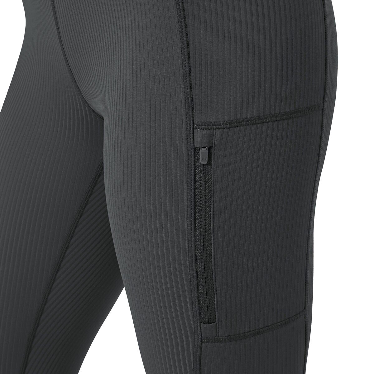 Mondetta Ladies Ribbed Cargo Tight in Black