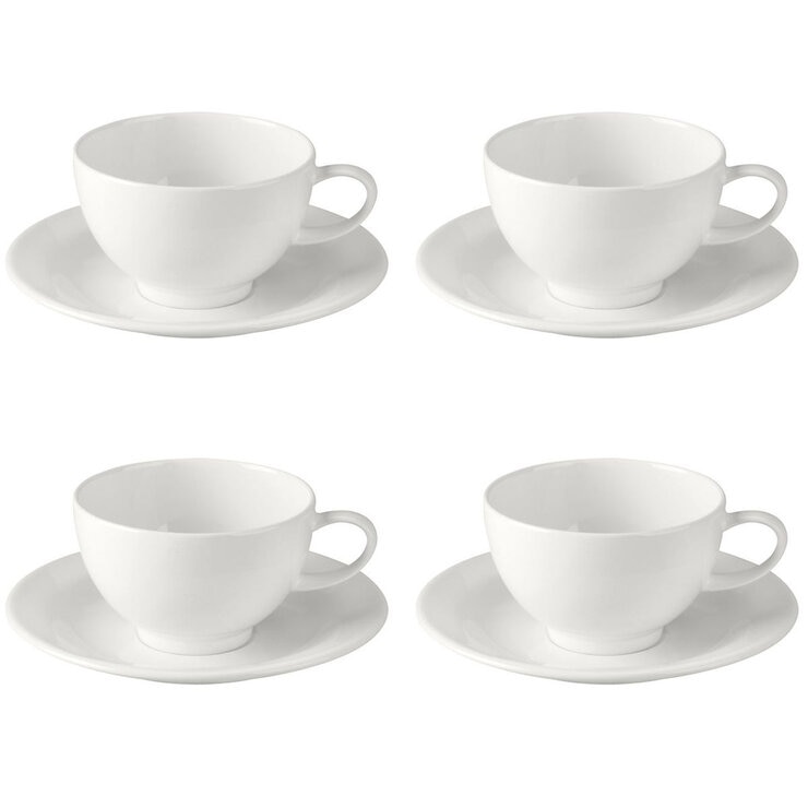 Portmeirion Soho Teacups & Saucers Set & Tea pot