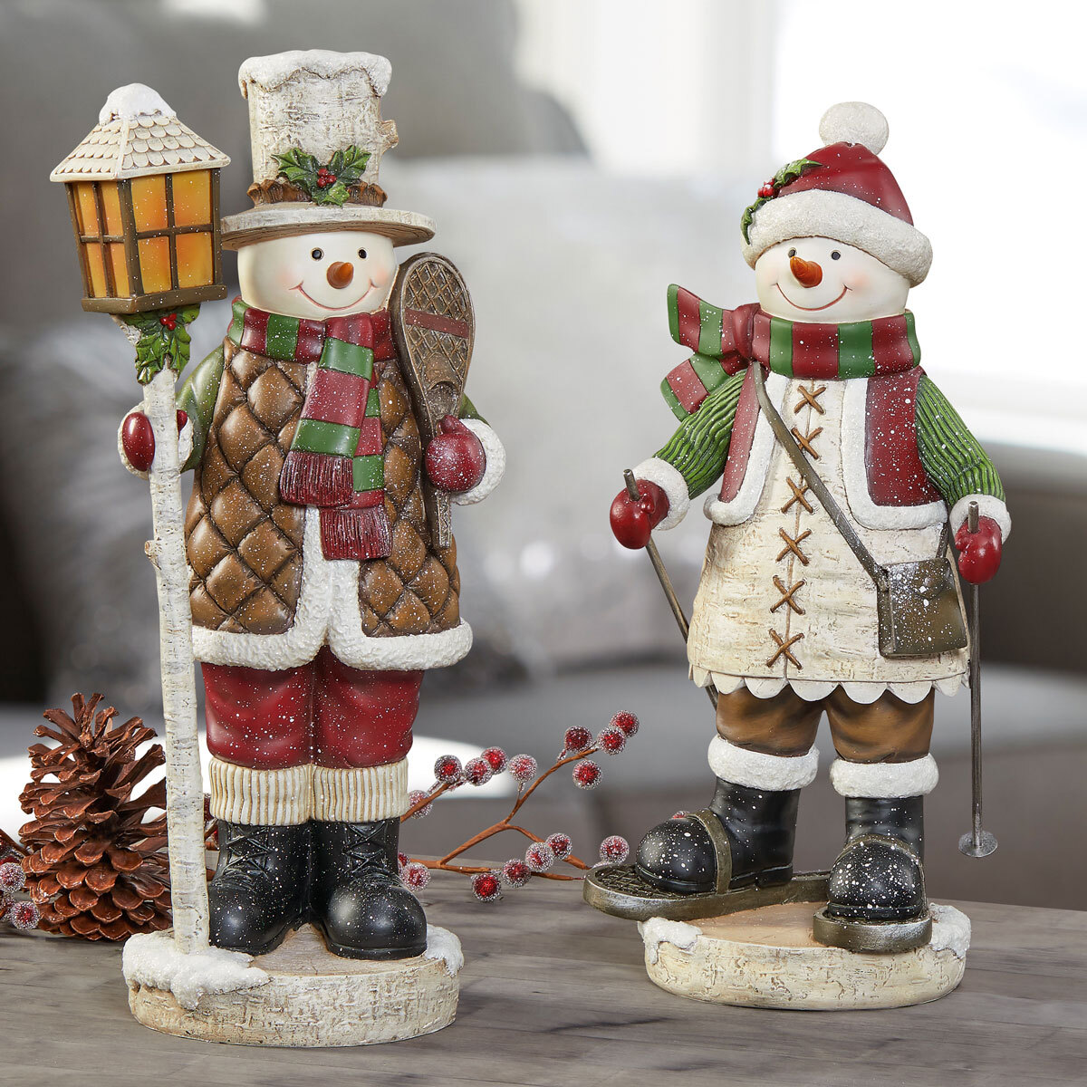 Rustic Snowman Set set of 2