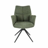 Indus Valley Capri Ceramic Extending Dining Table + 6 Green Chairs, Seats 6-8