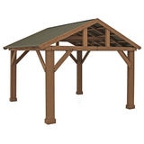 Yardistry 14ft x 12ft (4.3 x 3.7m) Wooden Pavilion  with Aluminium Roof