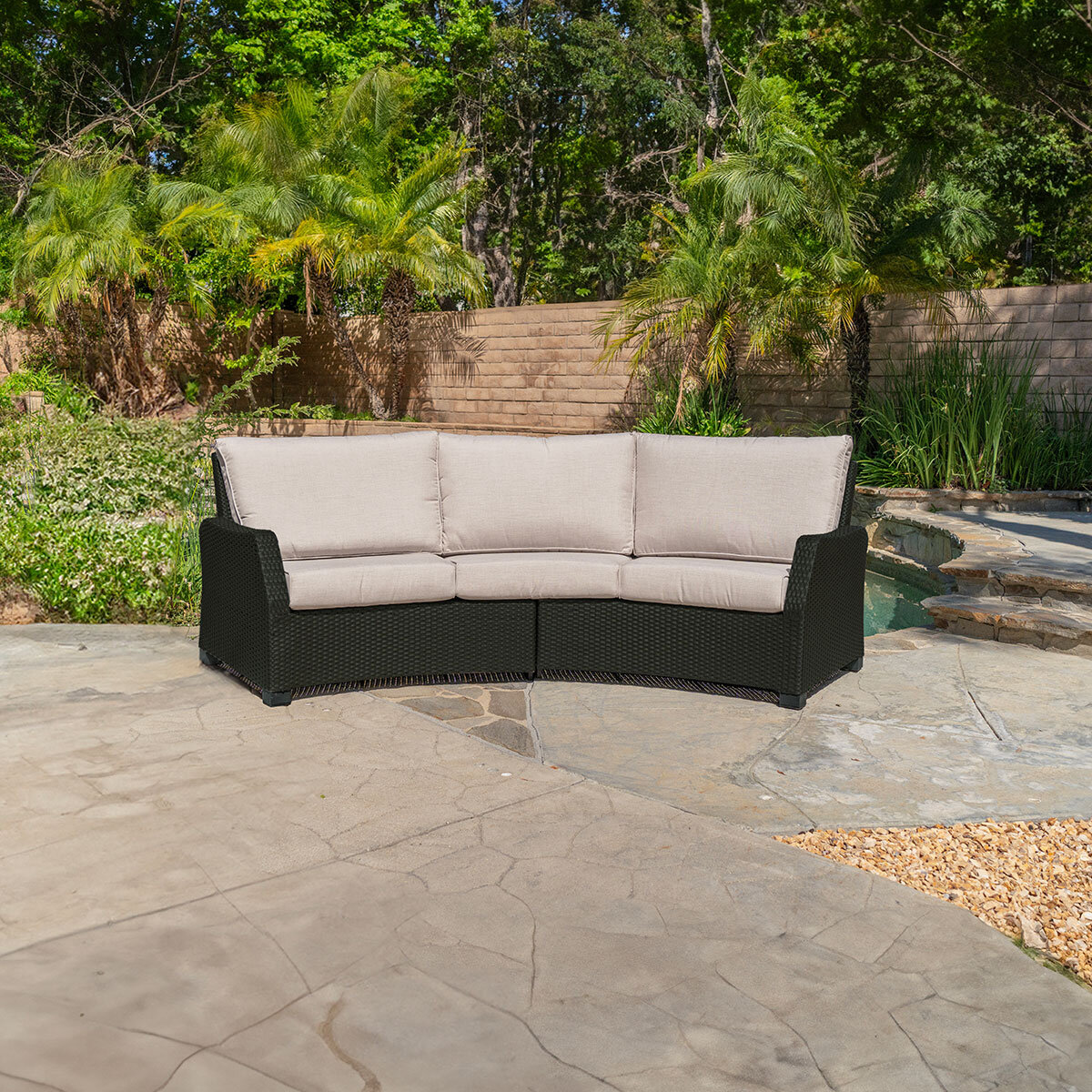 Pacific Casual Northgate Barcalounger 7 Piece Deep Seating Patio Set with Reclining Arm Chairs
