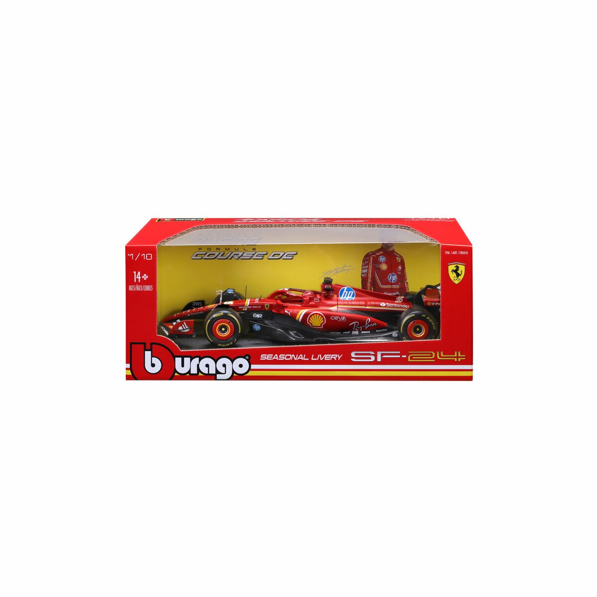 Maisto 1:18 Formula 1 Die Cast Vehicles - Ferrari SF-24 2024 Charles Leclerc