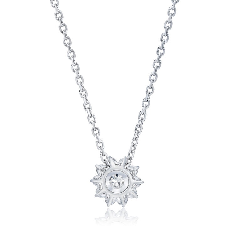 0.50ctw Round Brilliant Diamond Pendant, 14ct White Gold 0.50ctw Round Brilliant Diamond Pendant, 14ct White Gold