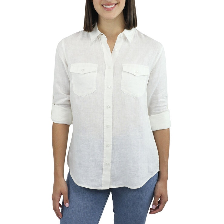 Jachs Ladies Linen Long Sleeve Shirt Jachs Ladies Linen Long Sleeve Shirt
