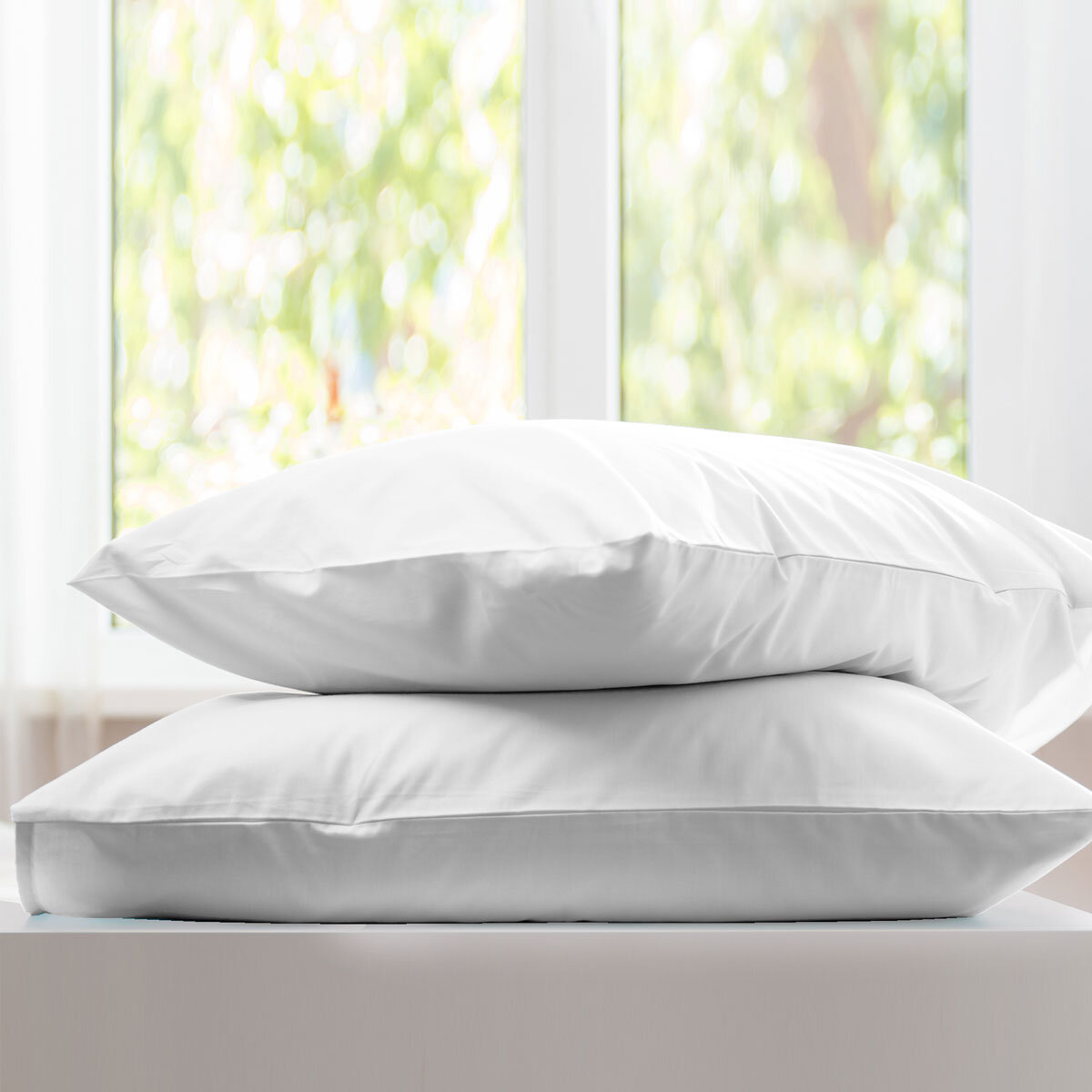 Purity Home 400 Thread Count Cotton Pillowcases, 2 Pack in White