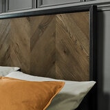 Bentley Designs Sienna Fumed Oak & Peppercorn Bed Frame in 3 Sizes