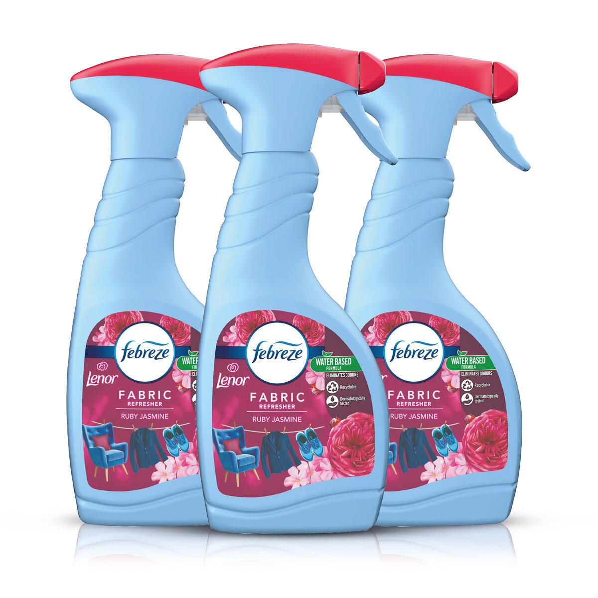 Febreze Fabric Refresher Lenor Ruby Jasmine, 3 x 500ml