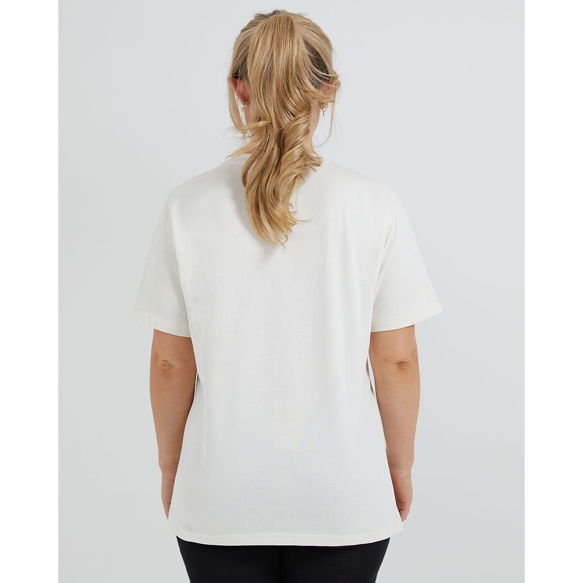 Ellesse Ladies Logo T-Shirt in White - Size M