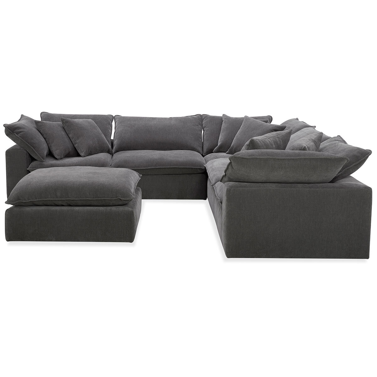 Aiden & Ivy Serene Modular Sofa in Dark Grey