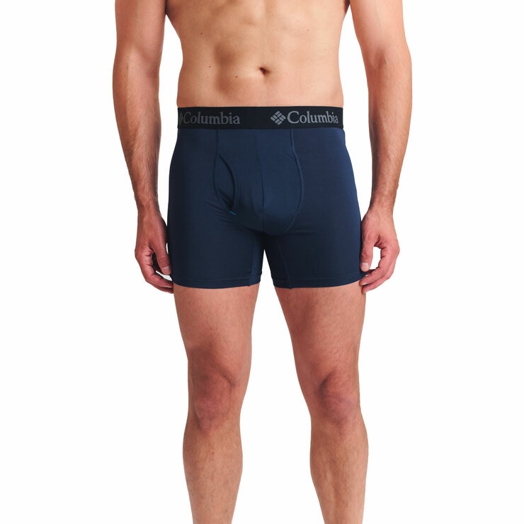 Columbia Men's Performance Stretch Boxer Briefs, 5 Pack in Navy
