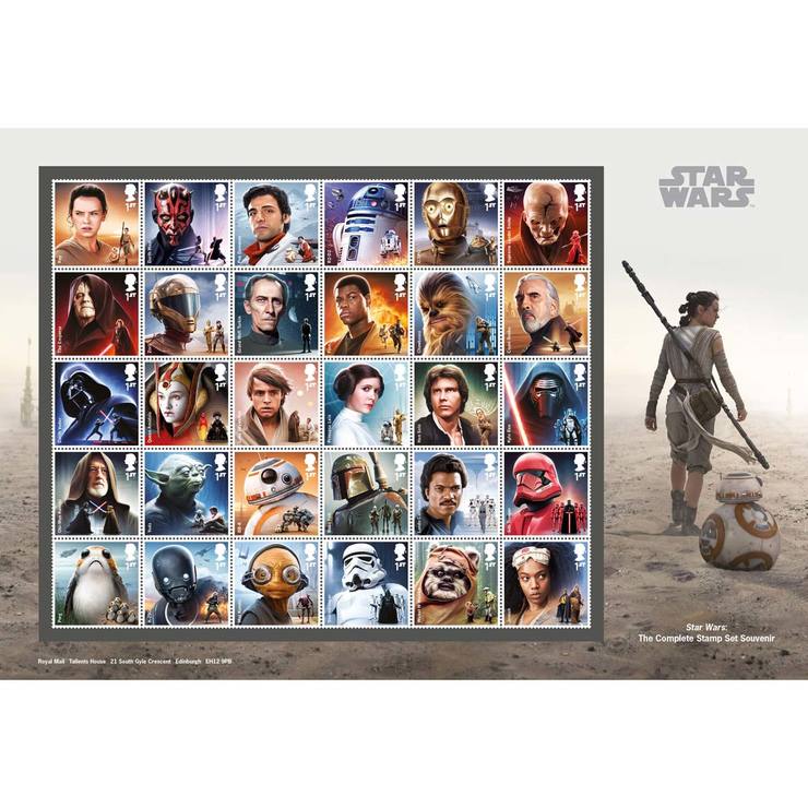 Star Wars Royal Mail® Collectable Stamps Complete Stamp Collection