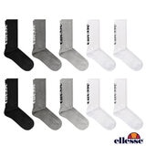 Ellesse Men's Heritage Crew Socks, 10 Pack