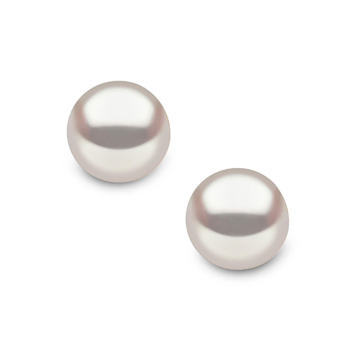 6.5-7mm Cultured Freshwater White Pearl Stud Earrings, 18ct Yellow Gold