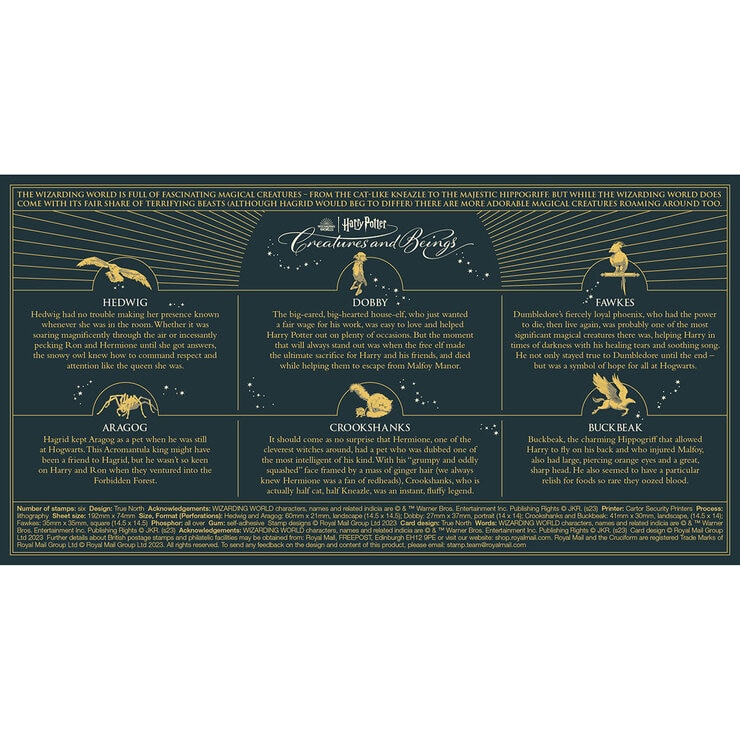 Official Harry Potter Stamps Affixed Presentation Pack by Royal Mail. Harry Potter Collectable Gift