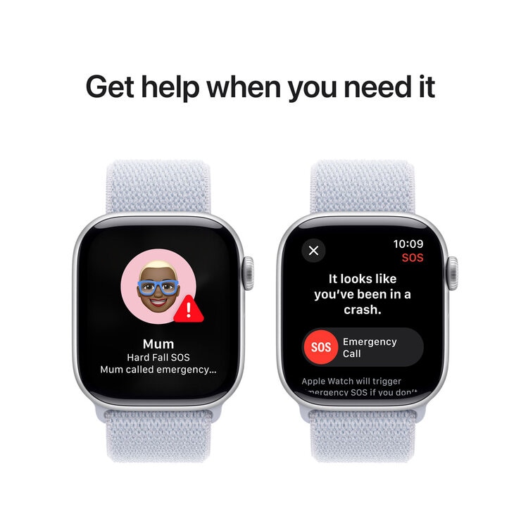 Buy Apple Watch Series 10 + Cellular, 42mm Silver Aluminium Case with Blue Cloud Sport Band, MWX53QA/A at costco.co.uk