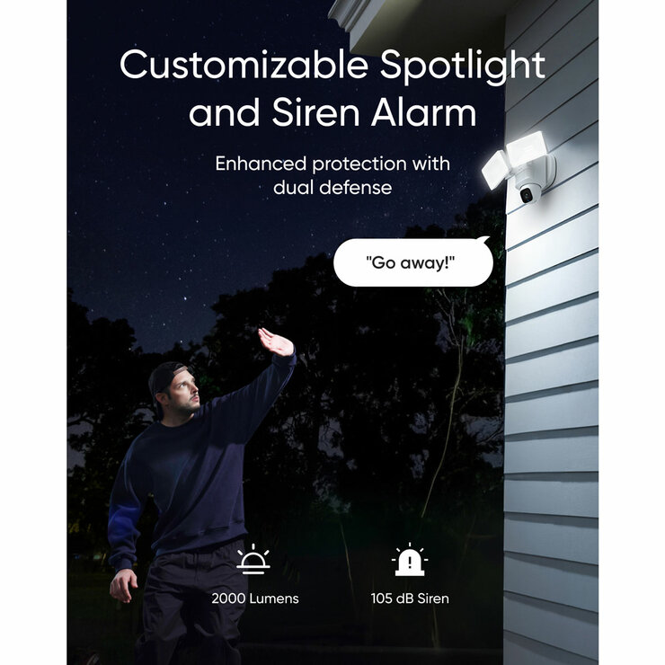 eufy Floodlight E30 2K Smart Security Camera CCTV - No Monthly Fees