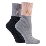 Caroline Gardner Ladies Bamboo Leisure Sock 6 Pack in Grey
