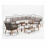 Bramblecrest Helsinki 4 Piece L-Shaped Patio Dining Set Bramblecrest Helsinki 4 Piece L-Shaped Patio Dining Set