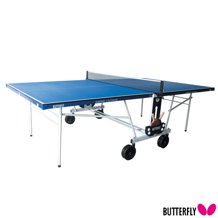 Butterfly Signature 4 Outdoor Table Tennis Table with 2 Bats, 4 Balls