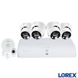 Lorex 8 Channel 2TB NVR with 4 x 4K Ultra HD Smart Dome Deterrence Security Cameras