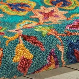 Nourison Vibrant Wool Teal Rug, in 3 Sizes Nourison Vibrant Wool Teal Rug, in 3 Sizes