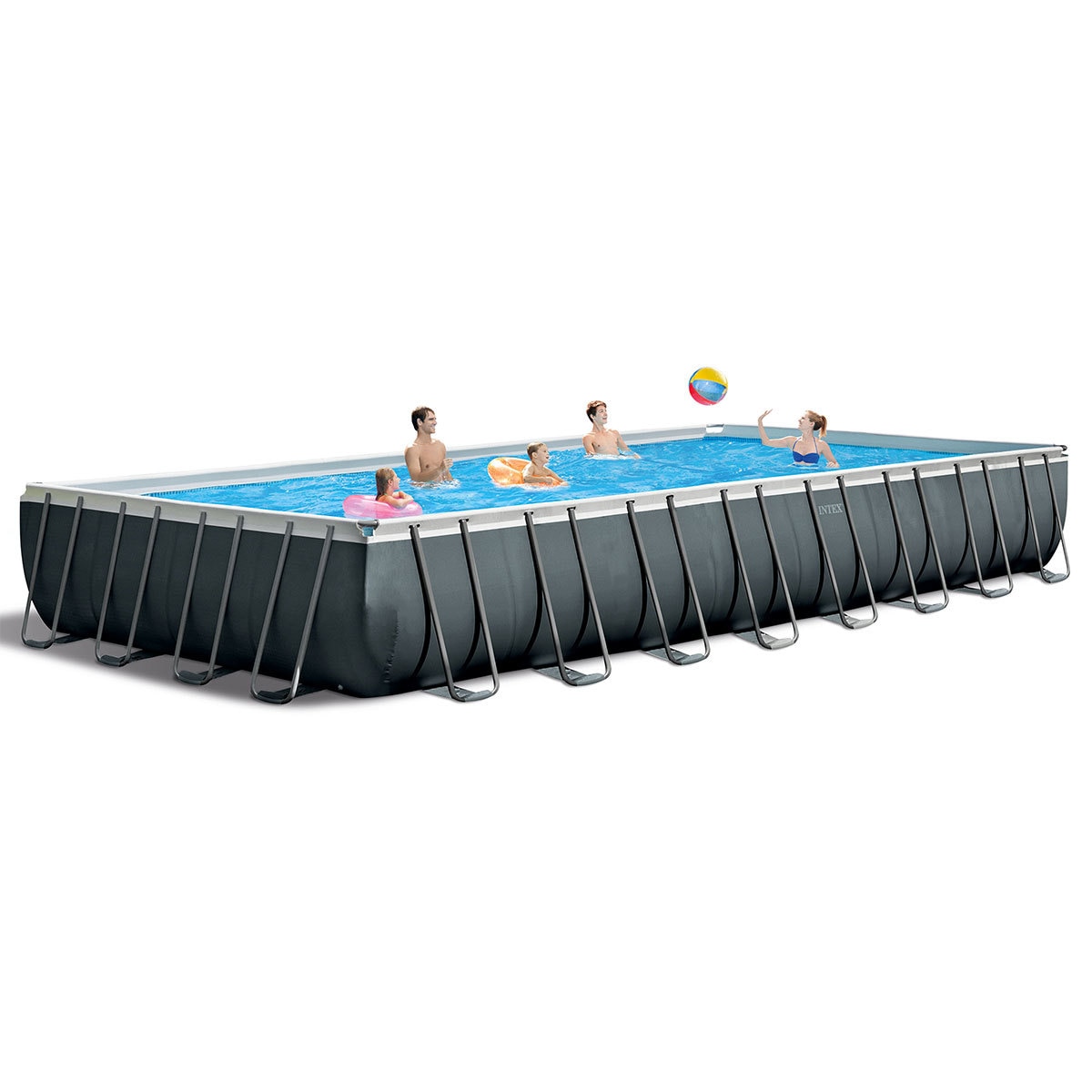 Intex 32ft (9.8m) x 16ft (4.9m) Ultra XTR Rectangular Frame Pool with Sand Filter Pump Intex 32ft (9.8m) x 16ft (4.9m) Ultra XTR Rectangular Frame Pool with Sand Filter Pump
