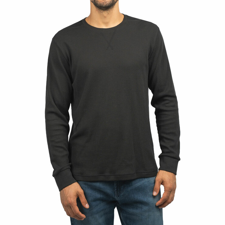 Jachs Mens Flannel Shirt & Thermal 2 Pack in Black