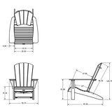 Leisure Line Adirondack Faux Wood Garden Chair in Grey Leisure Line Adirondack Faux Wood Garden Chair in Grey