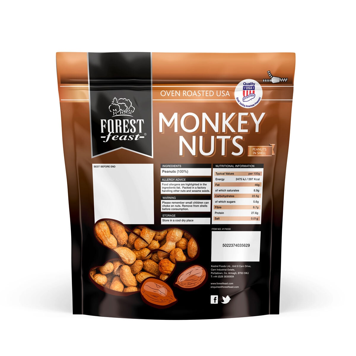 Forest Feast Oven Roasted Monkey Nuts, 2kg 