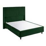 Silentnight Velvet 4 Drawer Divan Base with Slumber Headboard in Rainforest & 3 Sizes