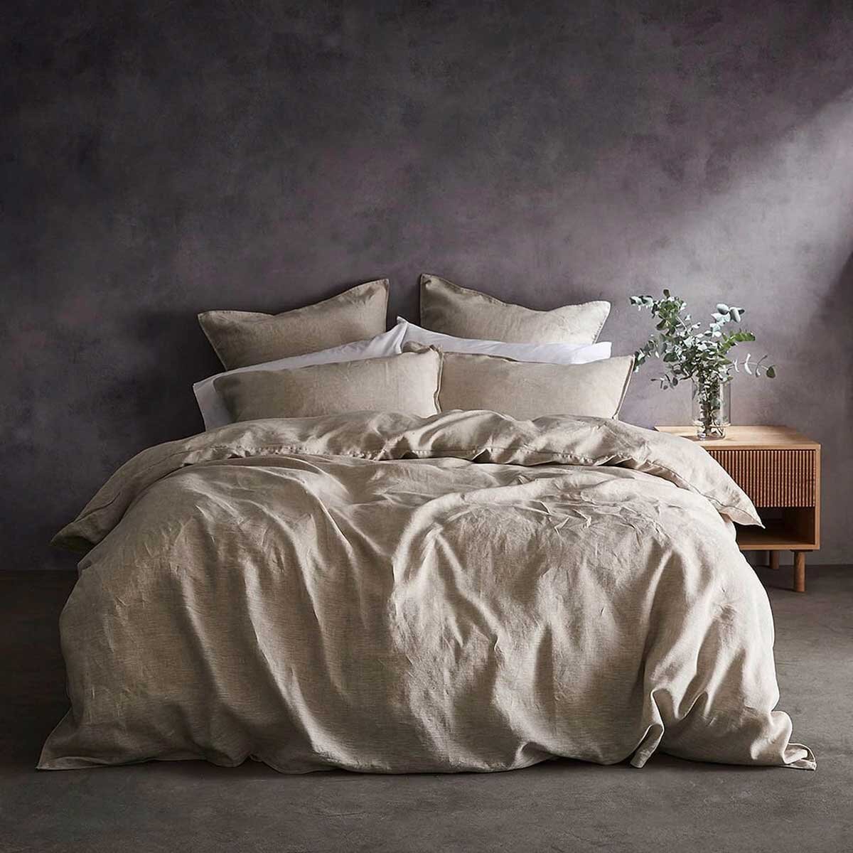 Lazy Linen 100% Washed Linen Fitted Sheet in 3 colours