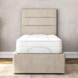 Highgrove Radnor Taupe Fabric Electric Adjustable Bed Frame with 1000 Spring Count Long Single Mattress in 2 Firmness Ratings