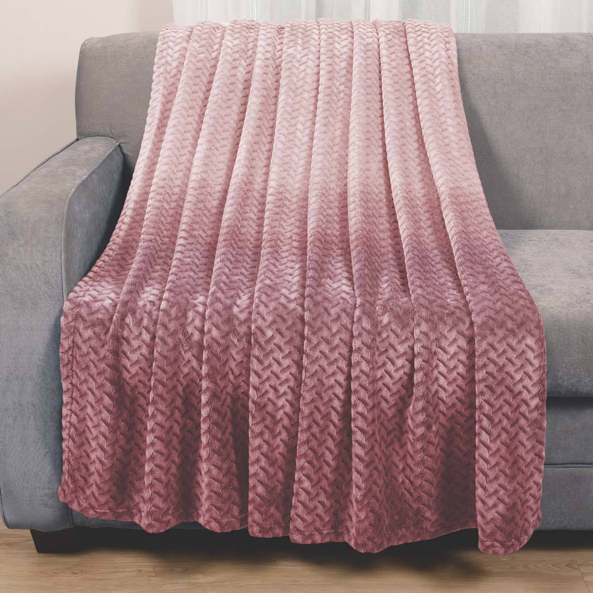 Life Comfort Ombre Jacquard Throw in 4 Colours, 152 x 177 cm Costco UK