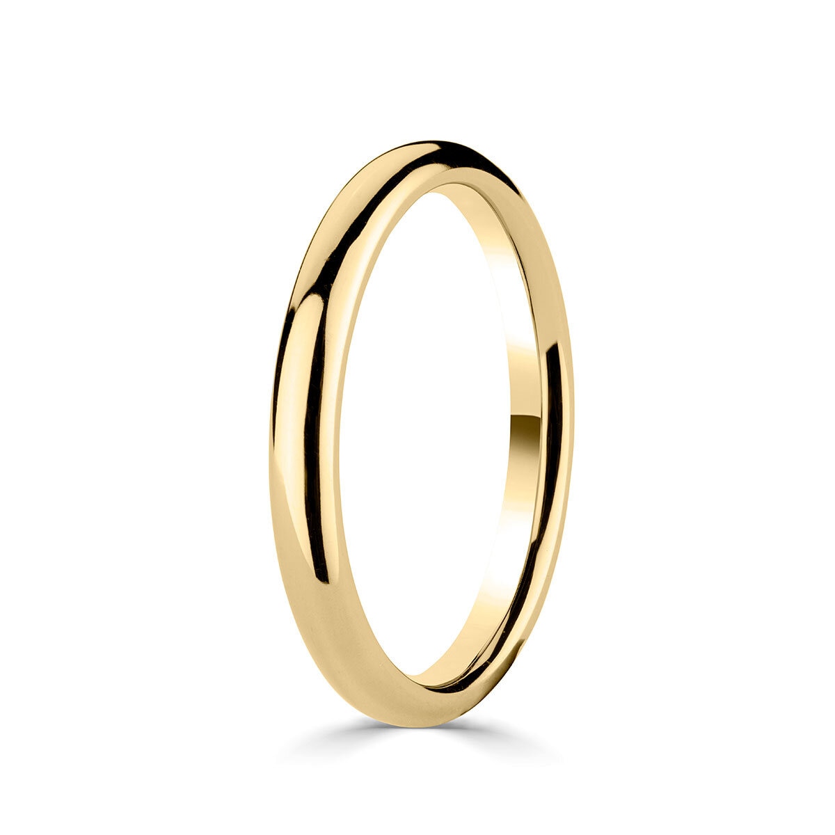 2.0mm Basic Court Wedding band. 18ct Yellow Gold