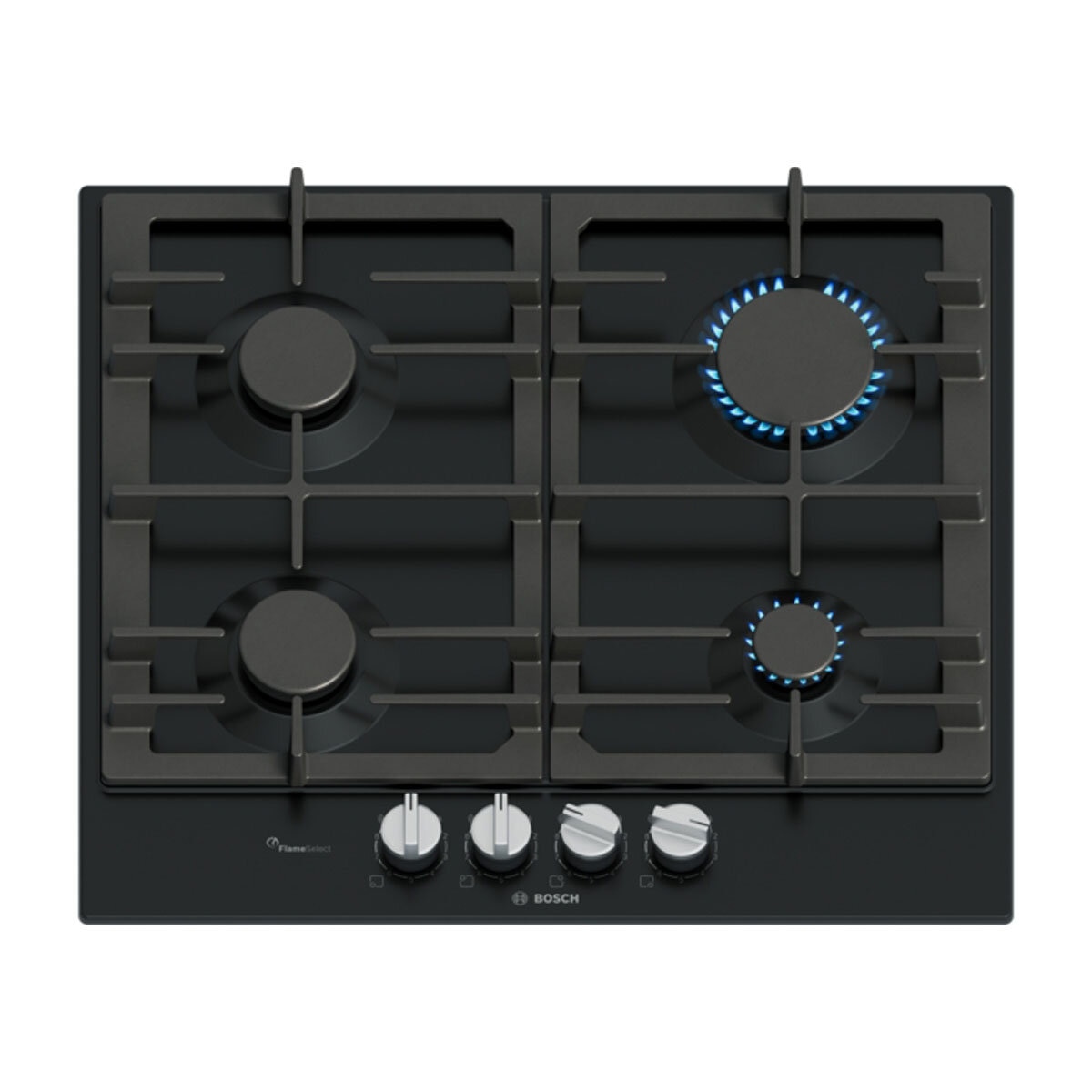 Bosch Series 6, PCP6A6I90, Enamel Gas Hob in Stainless Steel