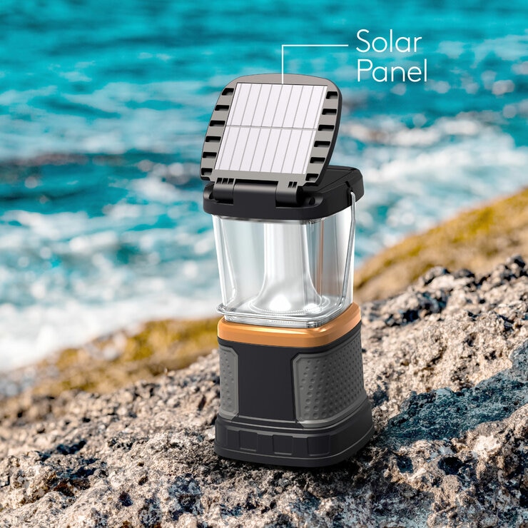 Lifestyle image showing the solar panel angled towards the sun