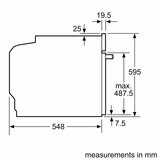 Bosch Series 4 HQA574BB3B Built In Single Oven, A+ Rated in Black