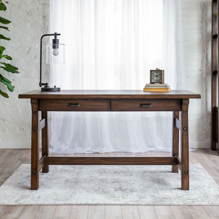 Pike & Main 54" Wooden Writing Desk with Storage Drawers Costco UK