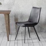 Gallery Hinks Grey Faux Leather Dining Chair