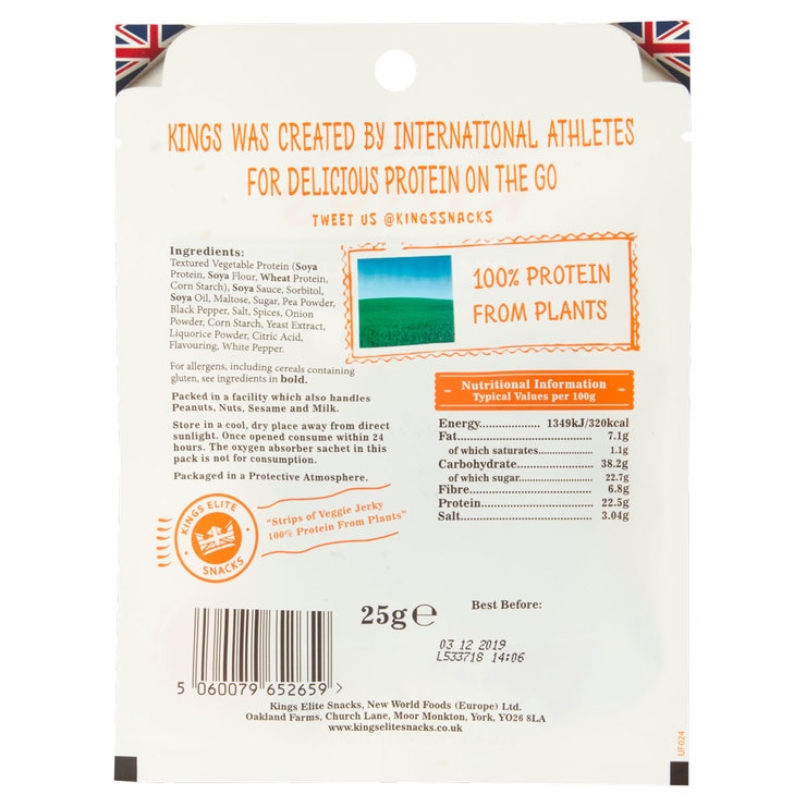 Back of pack with nutritional info Back of pack with nutritional info